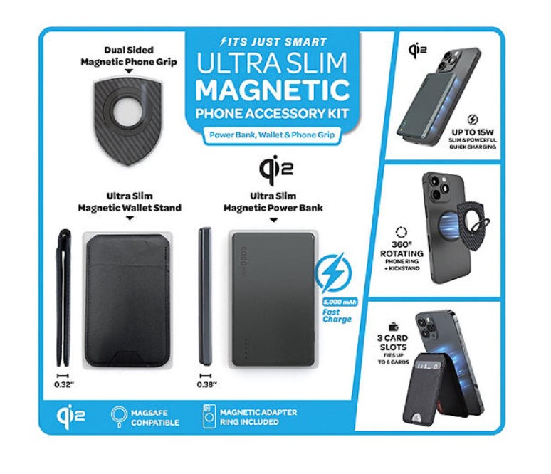 It's Just Smart IJS.1002 Qi2 Ultra Slim Magnetic Phone Accessory Kit - Bellso